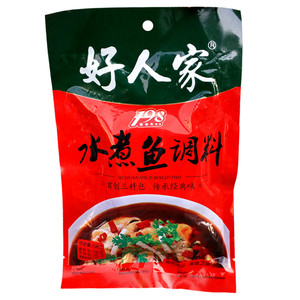 满5包邮 好人家水煮鱼调料198g 麻辣鱼调料 水煮肉片毛血旺料