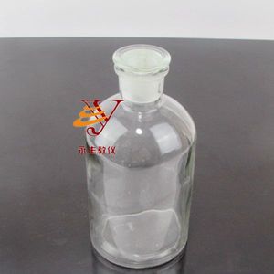 3000ml白细口瓶小口瓶试剂瓶密封瓶玻璃瓶磨砂玻璃塞化学实验耗材
