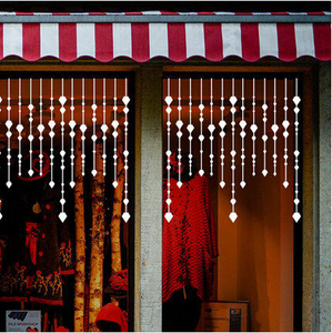 珠帘吊坠窗帘星星卧室窗户店铺装饰橱窗玻璃圣诞墙贴纸花边贴窗花