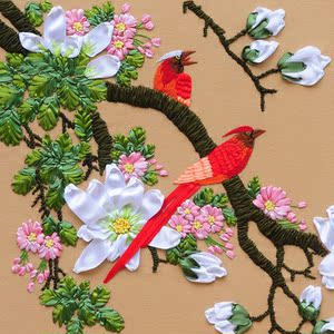 彩轩丝带绣挂画客厅