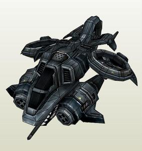 【熊熊】星际争霸2-女妖轰炸机banshee bomber 纸模型