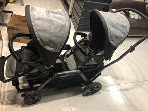 pegperego意大利进口双胞胎双人婴儿车推车自用美国人肉