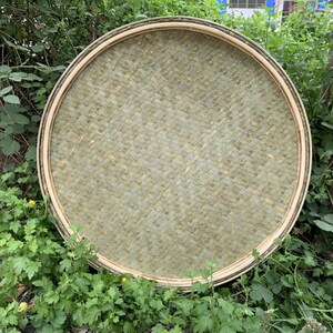直销手工竹编簸箕蒸肠粉凉皮专用广东竹窝竹n筛竹篮竹盖晾晒簸箕