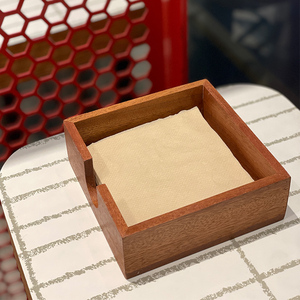 复古实木纸巾盒餐厅桌面餐巾纸收纳盒订制logo家用装饰钥匙纸巾架