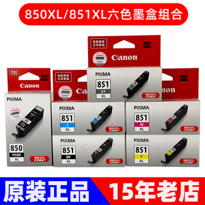 原装佳能850墨盒 PGI-858 CLI-851 IP7I200 M黑7580G彩大容量墨盒