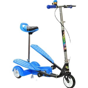 速发新款儿童三轮双翼车自行车代步脚踏车折叠滑板车踏踏车蛙式滑