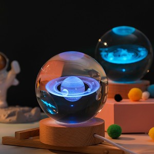 水晶球太阳系玻璃球桌面小摆件创意卧室房间装饰品生日礼物女圣诞