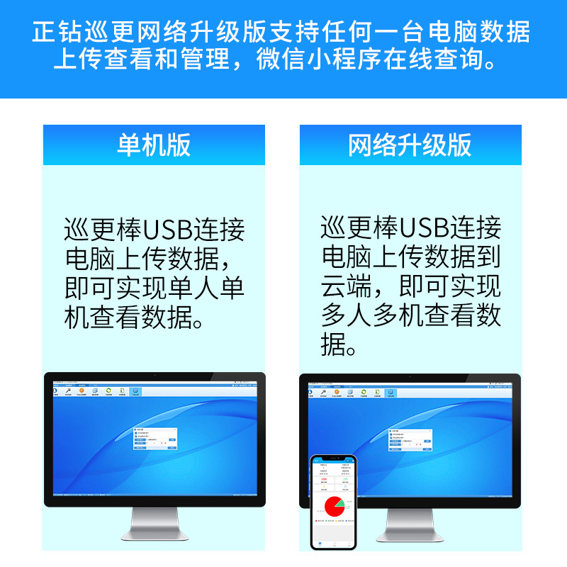高档正钻巡更棒电子巡更系统保安巡逻打点器e巡检仪巡查机打更et