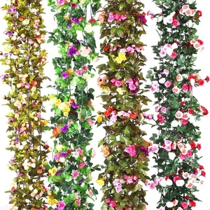 花藤装饰植物缠绕花条客厅绿叶藤条拉花橱窗门头房顶吊顶塑料挂墙