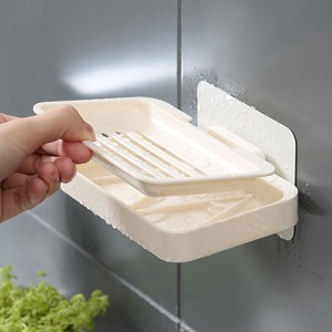 吸盘放肥皂盒创意沥水免打孔壁挂卫生间浴室香皂置物架肥罩香照盒