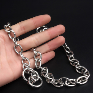 不锈钢狗链小o型p链金属脖圈宠物项链脖套蛇链训犬防爆冲项圈训狗