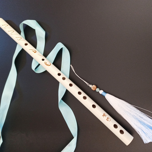 笛子玉笛古风白玉竹笛笛子精制专业玉笛子白玉透明1.