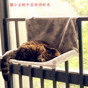 特价猫窝猫咪吊床 高档牢固 钢架猫吊床挂椅 超可携式 宠物窝垫猫
