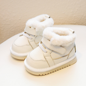 1岁幼儿雪靴冬新款0-3加厚保暖男女儿童棉靴加绒婴儿学步鞋软底