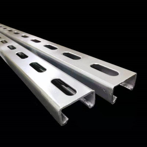 抗震支架c型钢光伏支架型钢管道固定轨道冲孔镀锌c型钢41*4141*21