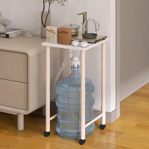 烧水壶置物架可移动饮水桶置物柜客厅落地实木放桶装水上方放置架