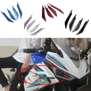 摩托车通用V6R3小忍者改装碳纤维风刀侧L扰流定风翼前包围配件尾