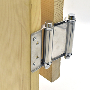 双弹簧合页180度内外开门双向合页酒吧柜台门不锈钢自动关闭门器