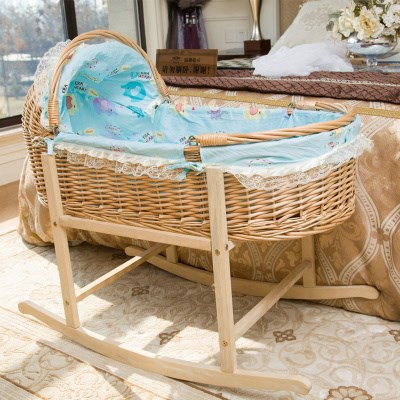 手提bb竹编床子婴幼儿购物大号哄藤竹篮婴儿篮子睡编织编摇篮床