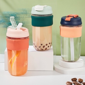 尚泰网红双饮口有盖玻璃车载吸水杯410ml-600ml【食品触用】成人