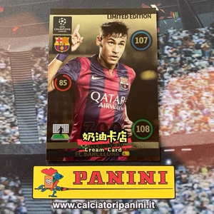 帕尼尼panini2014-2015赛季欧冠球星卡巴塞罗那 内马尔 限量卡