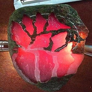 翡翠玉石毛料红翡粉色冰种明料定制新款开窗直播天然缅甸原石a货