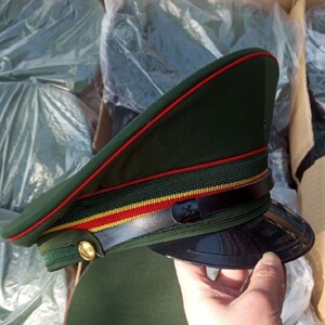 库存老货87大檐帽87老式橄榄绿的良料大檐帽上世纪八十年代大檐帽