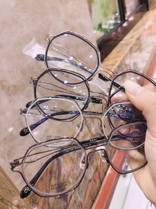 gd1390 多边不规则 古顿手作女复古帅气 男可配近视防蓝光眼镜框