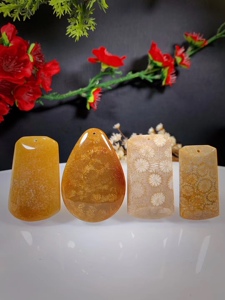 一博珊瑚玉天然冰彩吊坠女时尚项饰品2023年轻少女新款婚礼精品