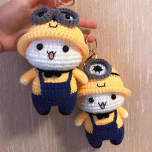 手工毛线钩针成品玩偶包包车钥匙挂件兔子胡萝卜女钥匙扣diy成品