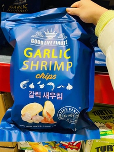 山姆超市代购韩国进口garlic shrimp趣莱福虾片蒜味大包膨化薯片