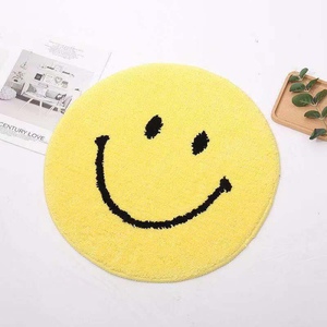 欧耶 外贸开心笑脸地垫 客厅茶几书房卧室宿舍小地毯 50cm