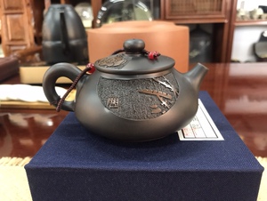 普璞陶艺云南建水紫陶壶浮雕壶全手工紫陶茶壶建水泡茶壶