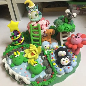 同款货源怕水的小人鱼淘宝粘土章鱼:超轻粘|黏土彩泥海洋生物成品