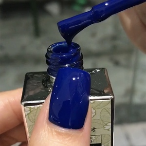 网红流行时尚色树脂材质克莱茵蓝甲油胶宴会气质高贵宝石蓝