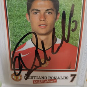 曼联 c罗 罗纳尔多 亲笔签名官方球星卡明信片