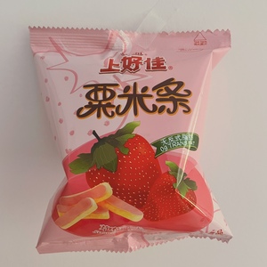 上好佳粟米条草莓味14g零食