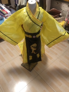 儿童环保表演服龙袍皇帝服装黄色皇上服古装汉服成人汉服龙袍diy
