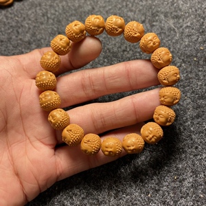 野生猴头南瓜土豪雕刻宝宝佛小核桃男士纯手工文玩手串秒杀包邮