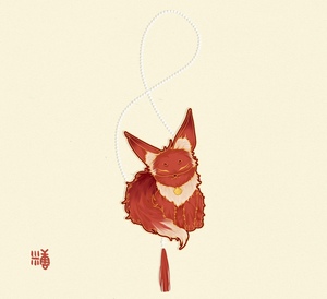 云深雾浅 原创汉服狐狸绣花包百搭异形包刺绣古风配饰斜挎单肩包