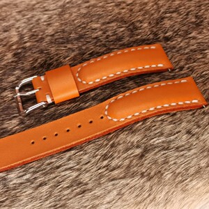 纯手工真皮表带植鞣头层牛皮量身定做16 18 19 20 21 22 24 26 mm