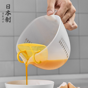 日本进口akebono打蛋碗搅拌蛋液去筋过滤盆烘焙碗厨房做蛋羹神器