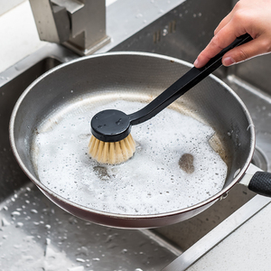 日本AISEN厨房刷锅神器长柄洗锅刷子家用不沾油剑麻刷碗碟清洁刷