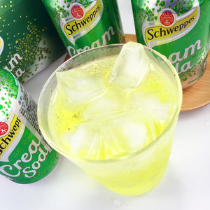 香港schweppes玉泉/怡泉 忌廉奶油苏打汽水 330ml 整组包邮