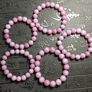天然粉欧泊(澳宝)贵蛋白石手链 老料 一物一图