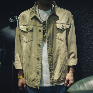 春秋季休闲外套男宽松潮牌subcrew online工装夹克胖子加大上衣潮