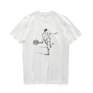 简约速写网球图案短袖t恤男女儿童比赛训练圆领透气服装通用夏季