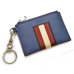 BALLY巴利BON经典条纹男女礼物短款拉链钱包卡包名片夹附钥匙链