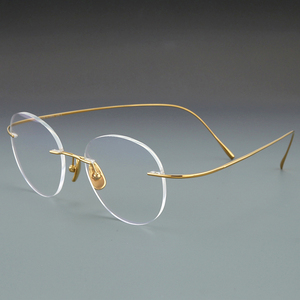 超轻无框圆眼镜