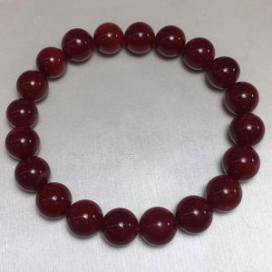 台湾日本深海红色宝石圆珠桶珠手串散珠配饰配串108佛珠塔链项链